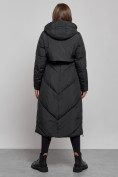 Купить Пальто утепленное молодежное зимнее женское черного цвета 52356Ch, фото 4