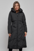 Купить Пальто утепленное молодежное зимнее женское черного цвета 52356Ch, фото 7
