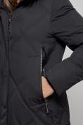 Купить Пальто утепленное молодежное зимнее женское черного цвета 52358Ch, фото 11