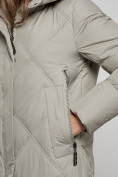 Купить Пальто утепленное молодежное зимнее женское зеленого цвета 52358Z, фото 11