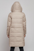 Купить Пальто утепленное молодежное зимнее женское бежевого цвета 52359B, фото 10
