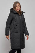 Купить Пальто утепленное молодежное зимнее женское черного цвета 52359Ch, фото 9