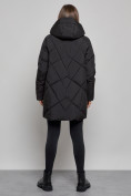 Купить Зимняя женская куртка модная с капюшоном черного цвета 52361Ch, фото 4