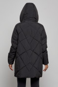 Купить Зимняя женская куртка модная с капюшоном черного цвета 52361Ch, фото 8