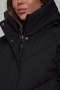 Купить Зимняя женская куртка модная с капюшоном черного цвета 52362Ch, фото 12