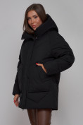 Купить Зимняя женская куртка модная с капюшоном черного цвета 52362Ch, фото 18