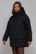 Купить Зимняя женская куртка модная с капюшоном черного цвета 52362Ch, фото 20