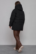 Купить Зимняя женская куртка модная с капюшоном черного цвета 52362Ch, фото 3