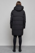 Купить Пальто утепленное молодежное зимнее женское черного цвета 52363Ch, фото 4