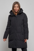 Купить Пальто утепленное молодежное зимнее женское черного цвета 52363Ch, фото 7
