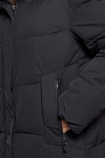 Купить Пальто утепленное молодежное зимнее женское черного цвета 52363Ch, фото 9