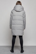 Купить Пальто утепленное молодежное зимнее женское серого цвета 52363Sr, фото 4