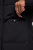 Купить Пальто утепленное молодежное зимнее женское черного цвета 52382Ch, фото 13