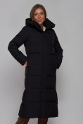 Купить Пальто утепленное молодежное зимнее женское черного цвета 52382Ch, фото 19