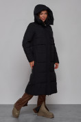 Купить Пальто утепленное молодежное зимнее женское черного цвета 52382Ch, фото 7