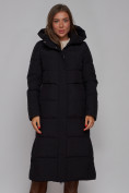 Купить Пальто утепленное молодежное зимнее женское черного цвета 52382Ch, фото 8