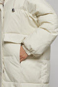 Купить Пальто утепленное молодежное зимнее женское бежевого цвета 52391B, фото 11