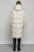 Купить Пальто утепленное молодежное зимнее женское бежевого цвета 52391B, фото 4