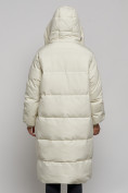 Купить Пальто утепленное молодежное зимнее женское бежевого цвета 52391B, фото 7
