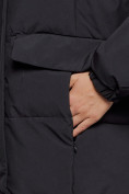 Купить Пальто утепленное молодежное зимнее женское черного цвета 52391Ch, фото 12