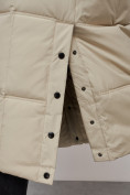 Купить Пальто утепленное молодежное зимнее женское бежевого цвета 52392B, фото 13