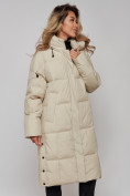 Купить Пальто утепленное молодежное зимнее женское бежевого цвета 52392B, фото 21