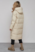 Купить Пальто утепленное молодежное зимнее женское бежевого цвета 52392B, фото 23