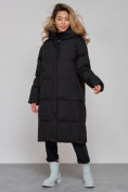 Купить Пальто утепленное молодежное зимнее женское черного цвета 52392Ch, фото 10