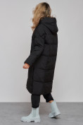 Купить Пальто утепленное молодежное зимнее женское черного цвета 52392Ch, фото 11