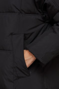 Купить Пальто утепленное молодежное зимнее женское черного цвета 52392Ch, фото 13