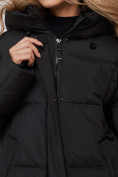 Купить Пальто утепленное молодежное зимнее женское черного цвета 52392Ch, фото 17