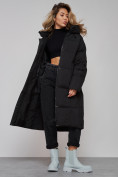Купить Пальто утепленное молодежное зимнее женское черного цвета 52392Ch, фото 20