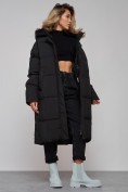 Купить Пальто утепленное молодежное зимнее женское черного цвета 52392Ch, фото 21