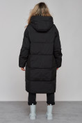 Купить Пальто утепленное молодежное зимнее женское черного цвета 52392Ch, фото 4
