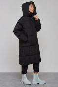 Купить Пальто утепленное молодежное зимнее женское черного цвета 52392Ch, фото 6
