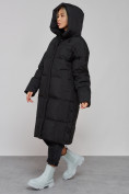Купить Пальто утепленное молодежное зимнее женское черного цвета 52392Ch, фото 7