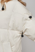 Купить Пальто утепленное молодежное зимнее женское светло-бежевого цвета 52392SB, фото 11