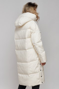Купить Пальто утепленное молодежное зимнее женское светло-бежевого цвета 52392SB, фото 17