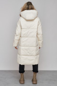 Купить Пальто утепленное молодежное зимнее женское светло-бежевого цвета 52392SB, фото 4