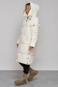 Купить Пальто утепленное молодежное зимнее женское светло-бежевого цвета 52392SB, фото 7