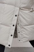 Купить Пальто утепленное молодежное зимнее женское светло-серого цвета 52392SS, фото 13