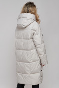 Купить Пальто утепленное молодежное зимнее женское светло-серого цвета 52392SS, фото 9