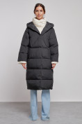 Купить Пальто утепленное молодежное зимнее женское черного цвета 52393Ch