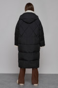 Купить Пальто утепленное молодежное зимнее женское черного цвета 52395Ch, фото 5