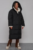 Купить Пальто утепленное молодежное зимнее женское черного цвета 52395Ch, фото 8