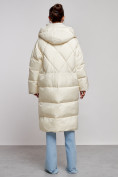 Купить Пальто утепленное молодежное зимнее женское светло-бежевого цвета 52395SB, фото 4