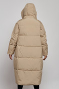 Купить Пальто утепленное молодежное зимнее женское бежевого цвета 52396B, фото 10