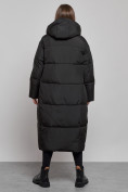 Купить Пальто утепленное молодежное зимнее женское черного цвета 52396Ch, фото 4