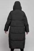 Купить Пальто утепленное молодежное зимнее женское черного цвета 52396Ch, фото 9