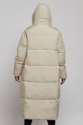 Купить Пальто утепленное молодежное зимнее женское светло-бежевого цвета 52396SB, фото 12